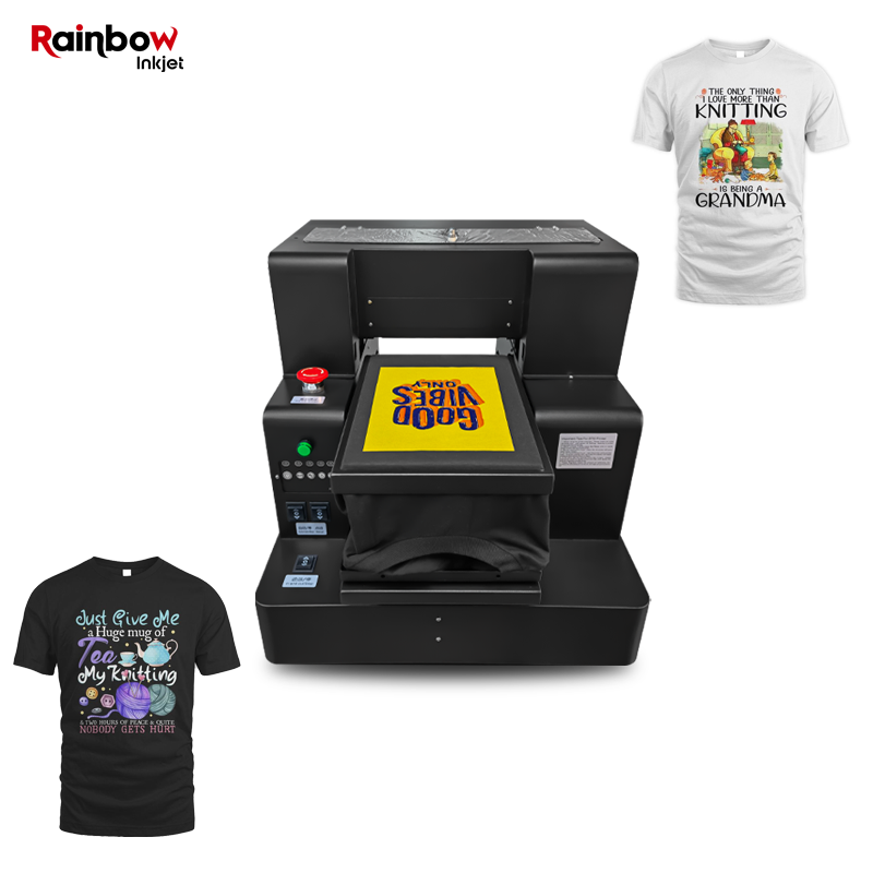 A4 Size Flatbed Digital T-Shirt Printer For White Cotton T-Shirts
